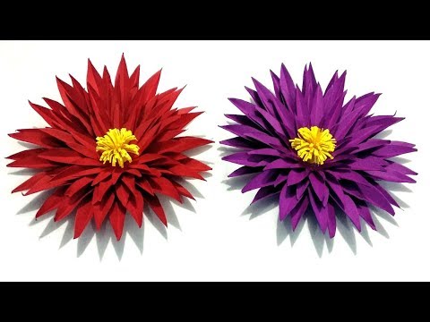 DIY Aster Flower/How to make Beautiful Flower with Colour Paper