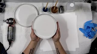 (856) See These Amazing Catch All Trays with Acrylic Pour Technique!