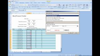 Microsoft Excel - Blood Pressure Tracker Template