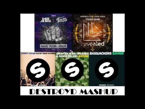 Bassjackers, Hardwell, Showtek - Wave Your Booyah Hands Vs. Young Saviour (DestroyD Mashup)