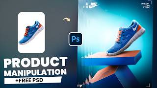 Ultimate Nike Shoe Advertising Product Manipulation in Photoshop - Step-by-Step Tutorial 🔥