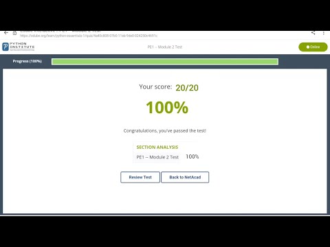 Cisco Python Essential Part 1 Module 2 Test Answers /Cisco PE1-- Module 2 Test #cisco #python