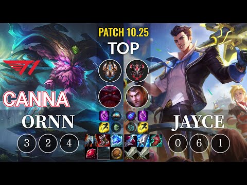 T1 Canna Ornn vs Jayce Top - KR Patch 10.25