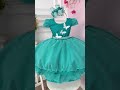 Vestido Infantil Verde Glitter Aplique de Borboletas