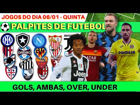 Palpites de Futebol para Hoje 06/01, QUINTA.