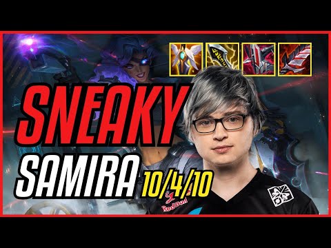 SNEAKY - SAMIRA vs KAI'SA ADC - NA GRANDMASTER - PATCH 11.8 QUADRAKILL