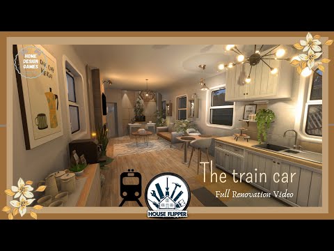 HOUSE FLIPPER|Pets Dlc|Train Car|Full Renovation video 🚞