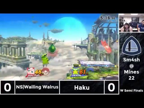 Sm4sh@Mines 22 - NS|Wailing Walrus (Jigglypuff) Vs. Haku (Pikachu) - Winners Semifinals