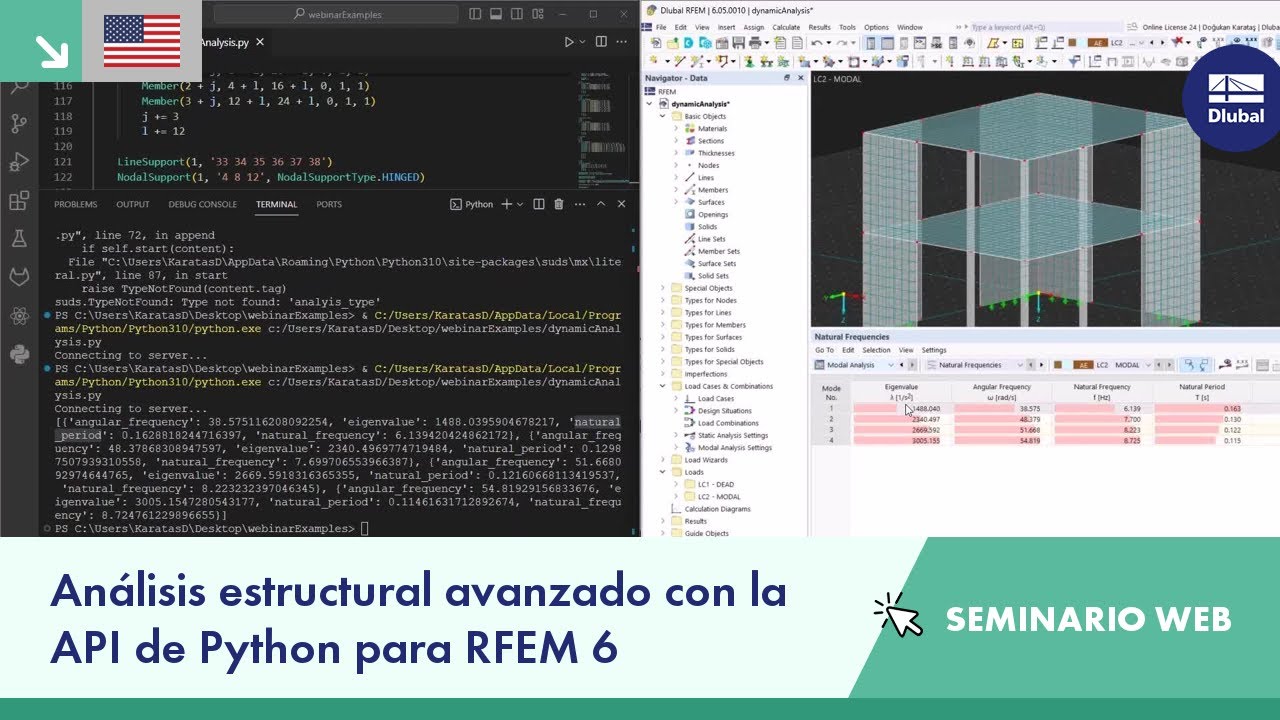 Seminario web | Análisis estructural avanzado con la API de Python para RFEM 6