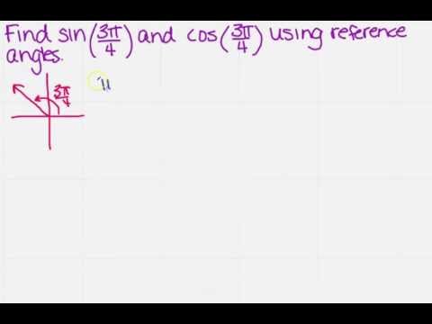 find sin and cos values using reference angles