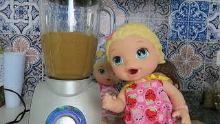 BABY ALIVE DESAFIO SMOOTHIE CHALLENGE VOMITA E FAZ COCÔ