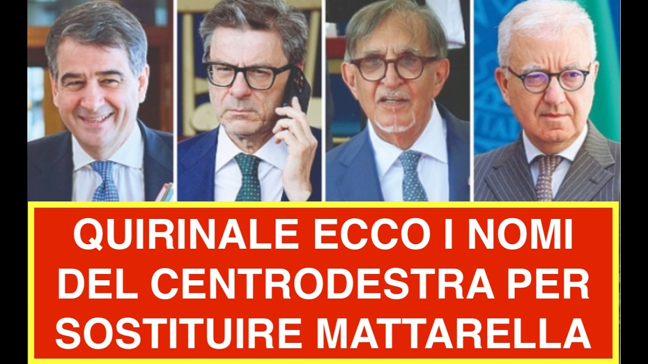 QUIRINALE ECCO I NOMI DEL CENTRODESTRA PER SOSTITUIRE MATTARELLA