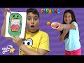 Maria Clara y JP enseñan juegos divertidos para que los niños jueguen en casa