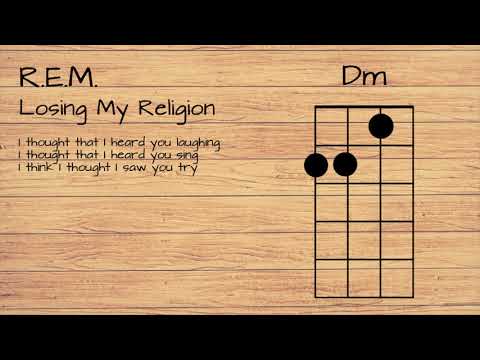 R.E.M. - Losing My Religion UKULELE TUTORIAL W/ LYRICS