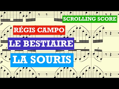 🎶 Régis Campo ~ La Souris, from "Le Bestiaire" [SCROLLING SCORE] 1080p