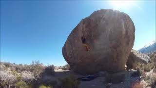 Video thumbnail of Suspended in Silence, V7. Buttermilk Country