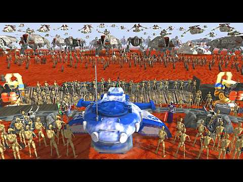 3,000 Clone Trooper Army Siege TRENCH FORTRESS Defense! - Men of War: Star Wars Mod