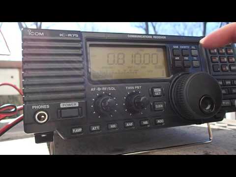 Icom R-75, S9 31' vertical antenna, AM bandscan, tons of stations.