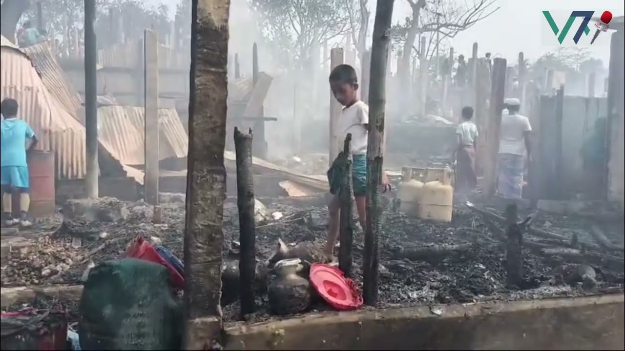 BGB Joins Firefighting Efforts: Massive Fire Destroys 220 Homes Rohingya Camp in Ukhiya