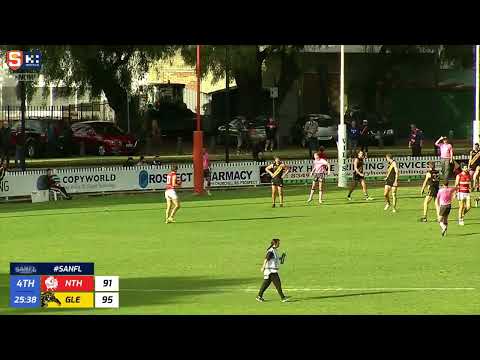 Rd 6 SANFL Snapshot - North's Aaron Young kicks the match-winner