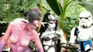 preview picture of video 'Bodypainting Elf Fantasy Fair Arcen 2012'