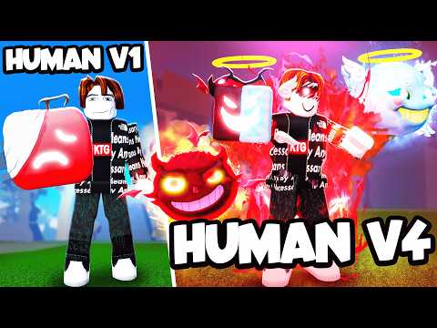 I Awakened Human V4 With Only RED Fruits (Blox Fruits)