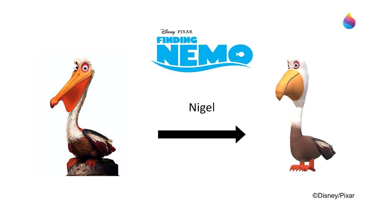 Paint 3D Tutorial: Nigel ~ Finding Nemo (2003)