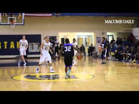 @delasallehs takes on Detroit CMA at Fitzgerald. Pharaohs won 54-47