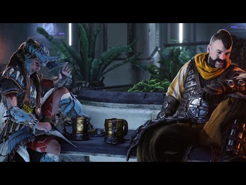 Aloy and Erend Finally Have A Drink - Horizon Forbidden West