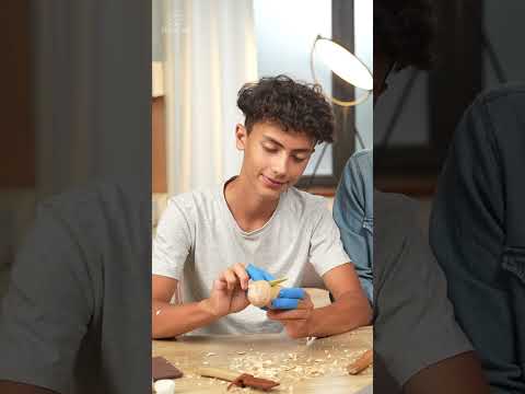 Get into some family fun with our DIY09 Wood Carving Kit 🔪🍄 #DIYCrafts #FamilyFun #WoodCarving