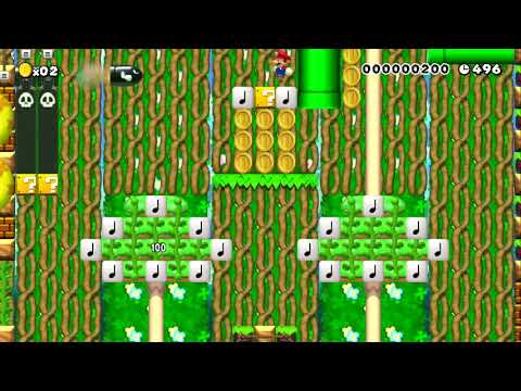 W5-3: BILListic Bounce Jungle! by †David7†:D - SUPER MARIO MAKER - NO COMMENTARY 1ba