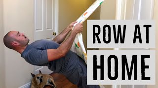 How To Do Incline Rows With Minimal Equipment (Just a bed-sheet and a door) with Antranik