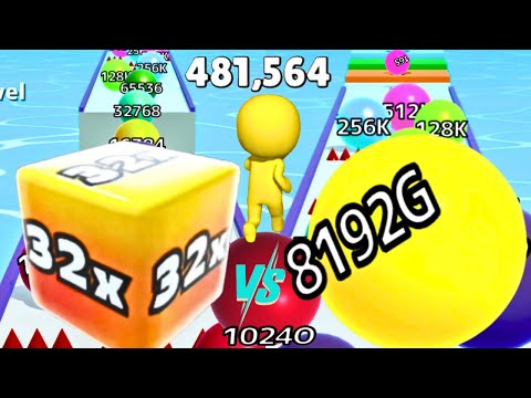 Ball Run Infinity ♾️ & 2048 💥 vs Jelly Run 2048 [32x High Score] 🍬 vs Push Harder 3D 🔥