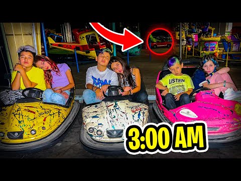 PASAMOS UNA NOCHE EN UN PARQUE DE DIVERSIONES!!