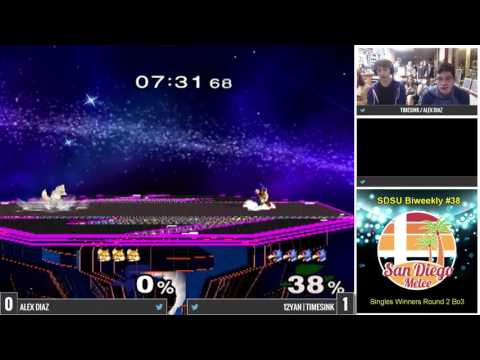 SDSU Biweekly #38 - Alex Diaz vs. 12YAN | timesink - Singles WR2 - SSBM