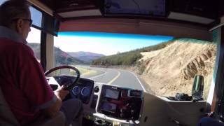 Driving an Entegra Coach (filmed from inside the cab)