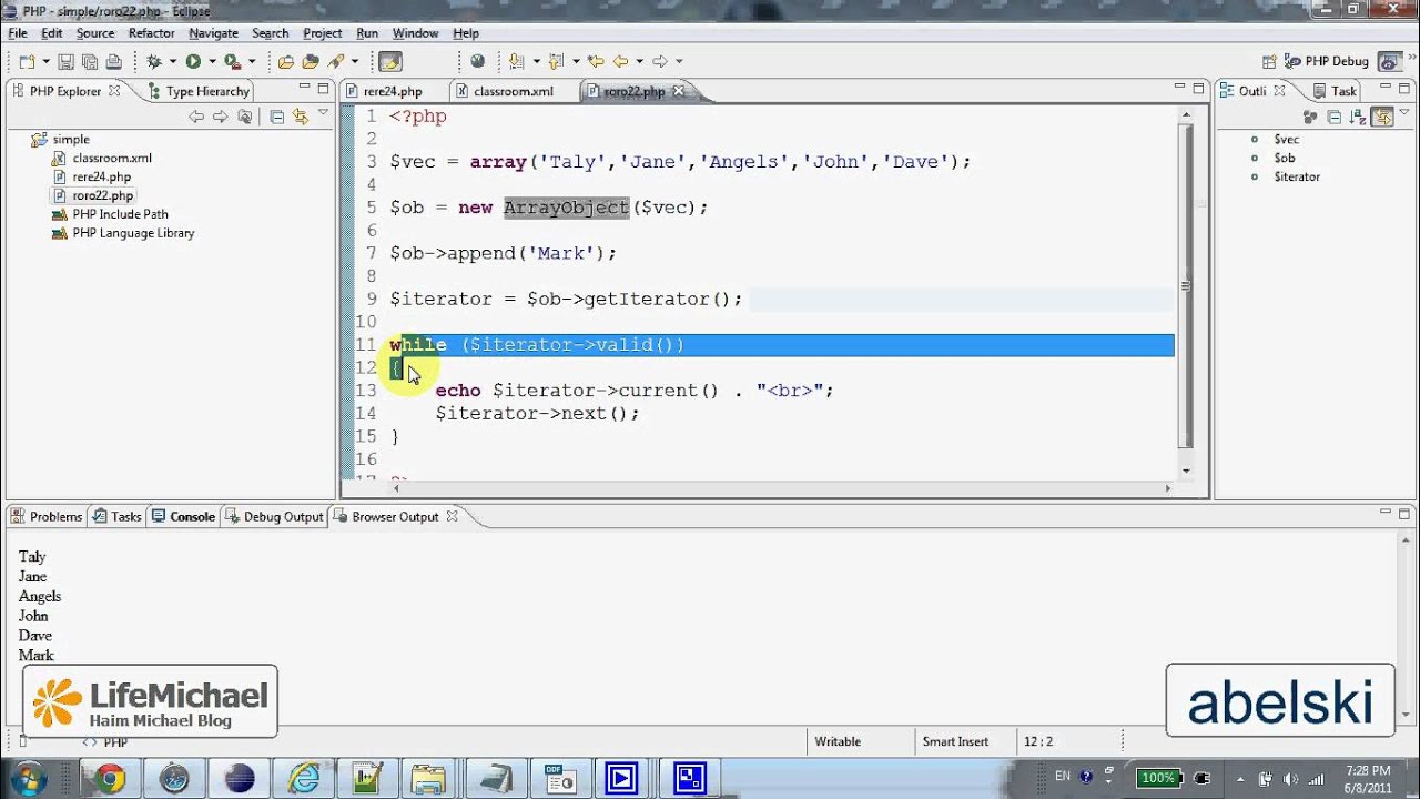 The ArrayObject Class in PHP