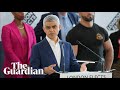 Sadiq Khan gives speech after being elected London mayor for third term