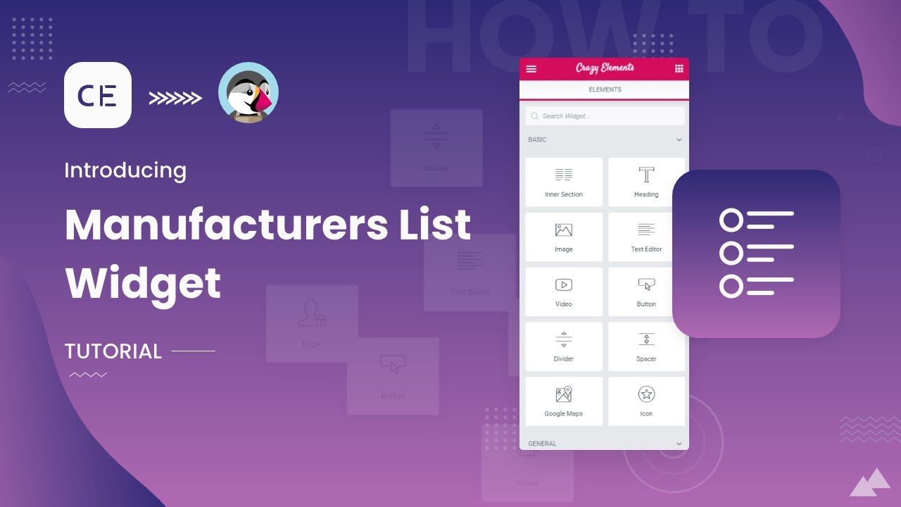 How to Use Manufacturers list Widget Using Crazy Elements | PrestaShop | Elementor Page Builder