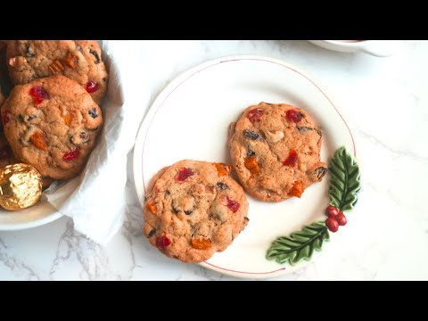 Chewy FruitCake Cookies for Christmas! How to make chewy fruitcake cookies.