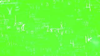 Math Equations Chalk screen green