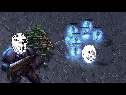 How strong are Terran marines really? 50 Marines vs. All units.