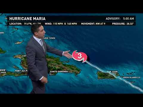 Hurricane Maria now a major Category 3 storm