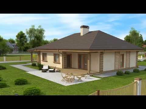 Z86 v2   Gotowy projekt domu parterowego we współczesnym stylu do 130 m2