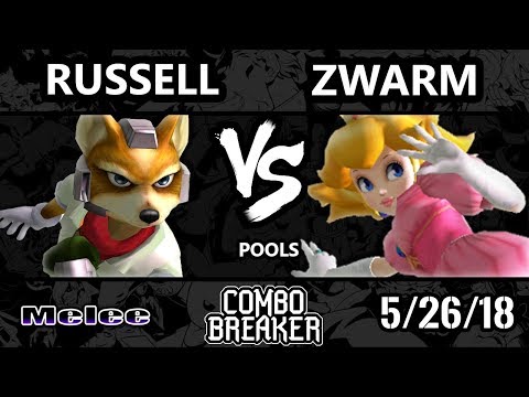 Combo Breaker 2018 Smash Melee - Russell (Fox) Vs. Zwarm (Peach) - SSBM Pools