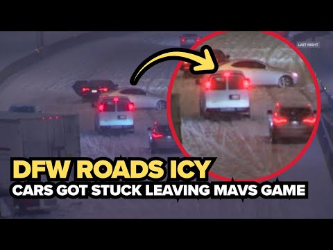 Woodall Rodgers shut down after cars got stuck on icy incline (DFW)