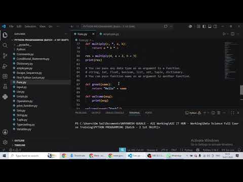 Python Lecture Functions In Python Part 3 Python Scope