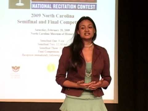 NC Poetry Out Loud 2009 -"I Am!" by John Clare