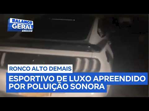 Carro esportivo de luxo é apreendido pela polícia por poluição sonora em Itaperuna