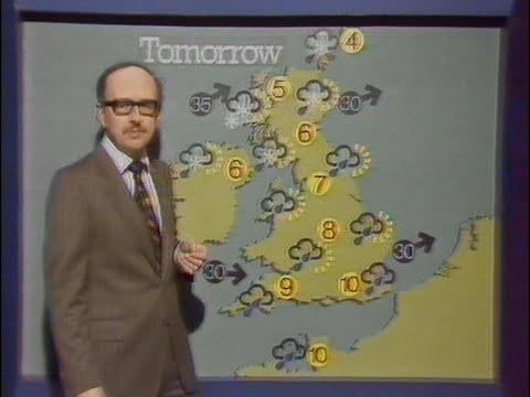 Weather Forecast with Michael Fish Sunday 14th March 1982 BBC1